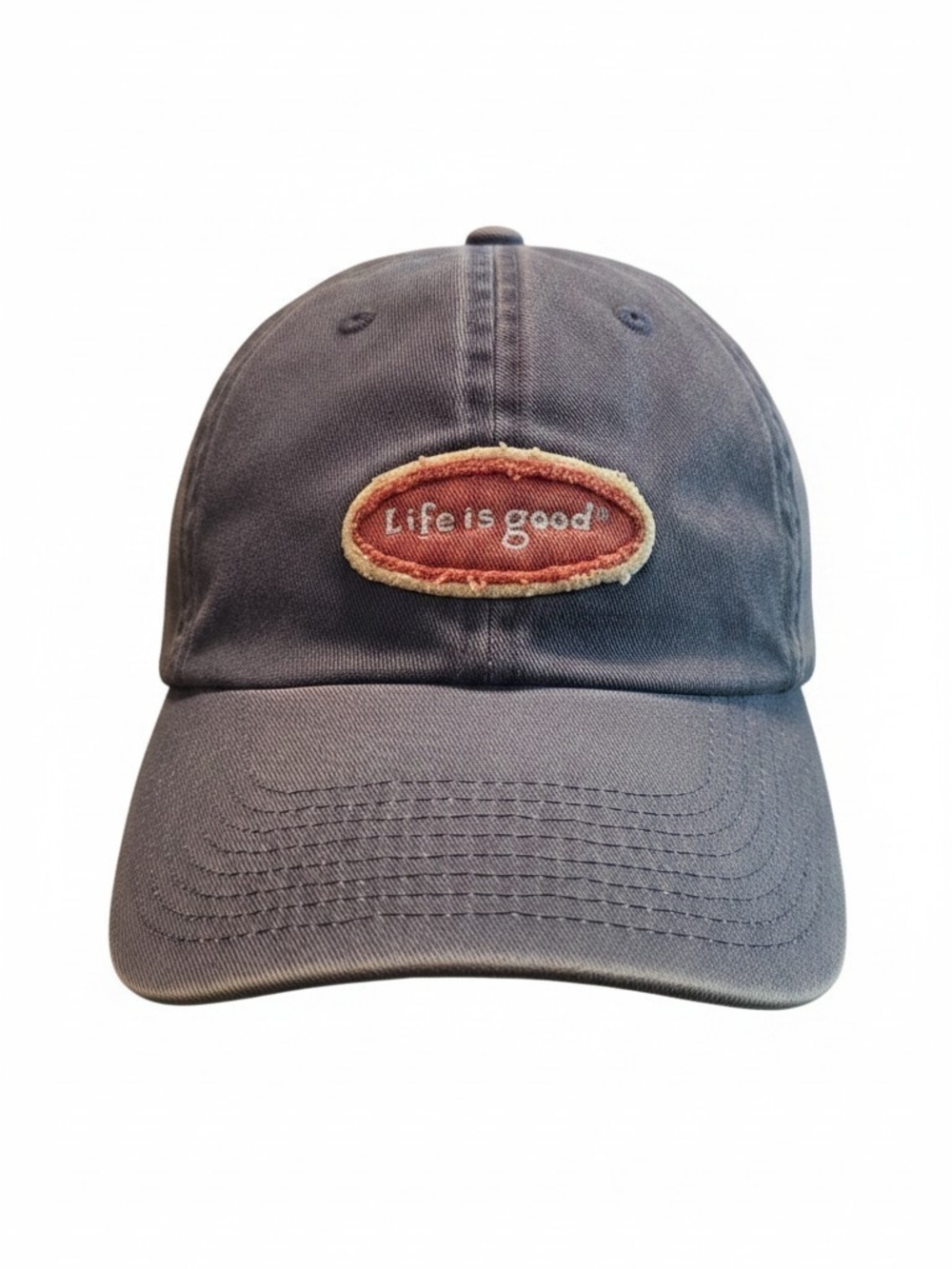 Life Is Good Unisex Faded Navy Baseball Cap Adjustable Strap